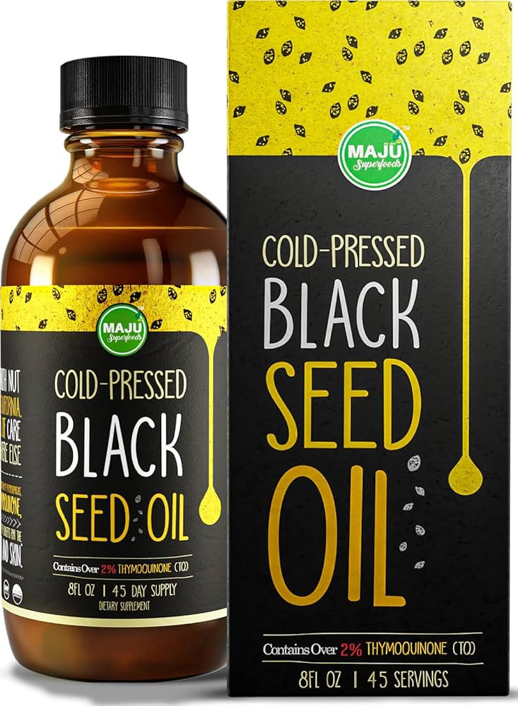 MAJU Black Seed Oil - 3 Times Thymoquinone, Cold-Pressed, 100% Turkish Black Cumin Seed Oil, Liqu... | Amazon (US)