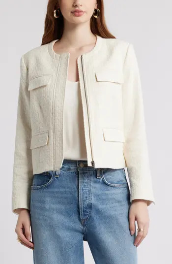 Nordstrom Collarless Jacket | Nordstrom | Nordstrom