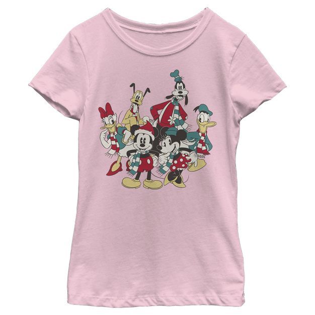 Girl's Mickey & Friends The Gangs Together For Holiday T-Shirt | Target