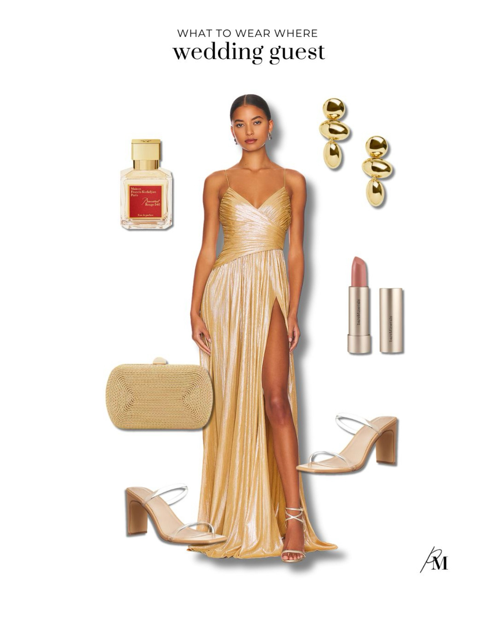 Wedding guest outfit idea. This gold dress and neutral heels are perfect for an early fall wedding. 

#LTKSeasonal #LTKStyleTip #LTKWedding