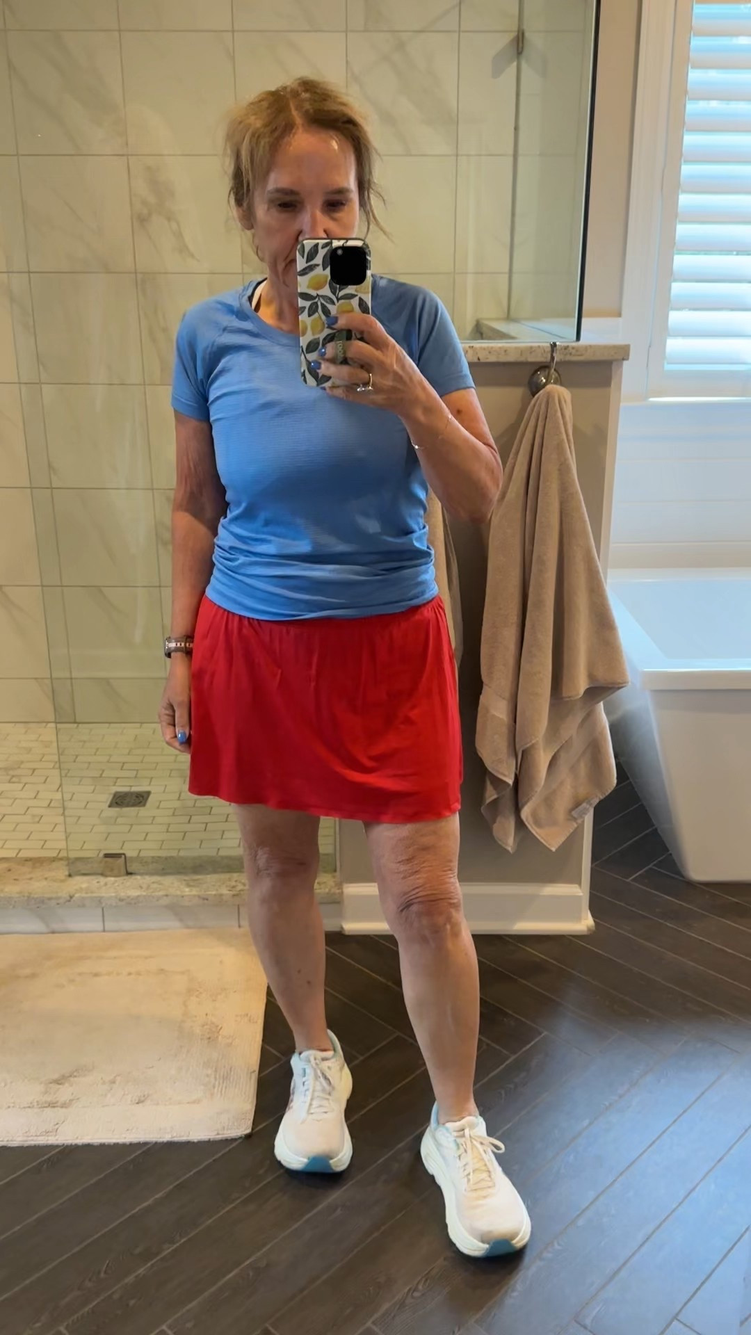Lululemon Tea I size up to 10/large
Spanx skort size large
New customers can take 15% off with my code  NANETTEXSPANX 
Hokas  are my favorite shoes for happy feet 

#LTKFindsUnder100 #LTKOver40 #LTKActive