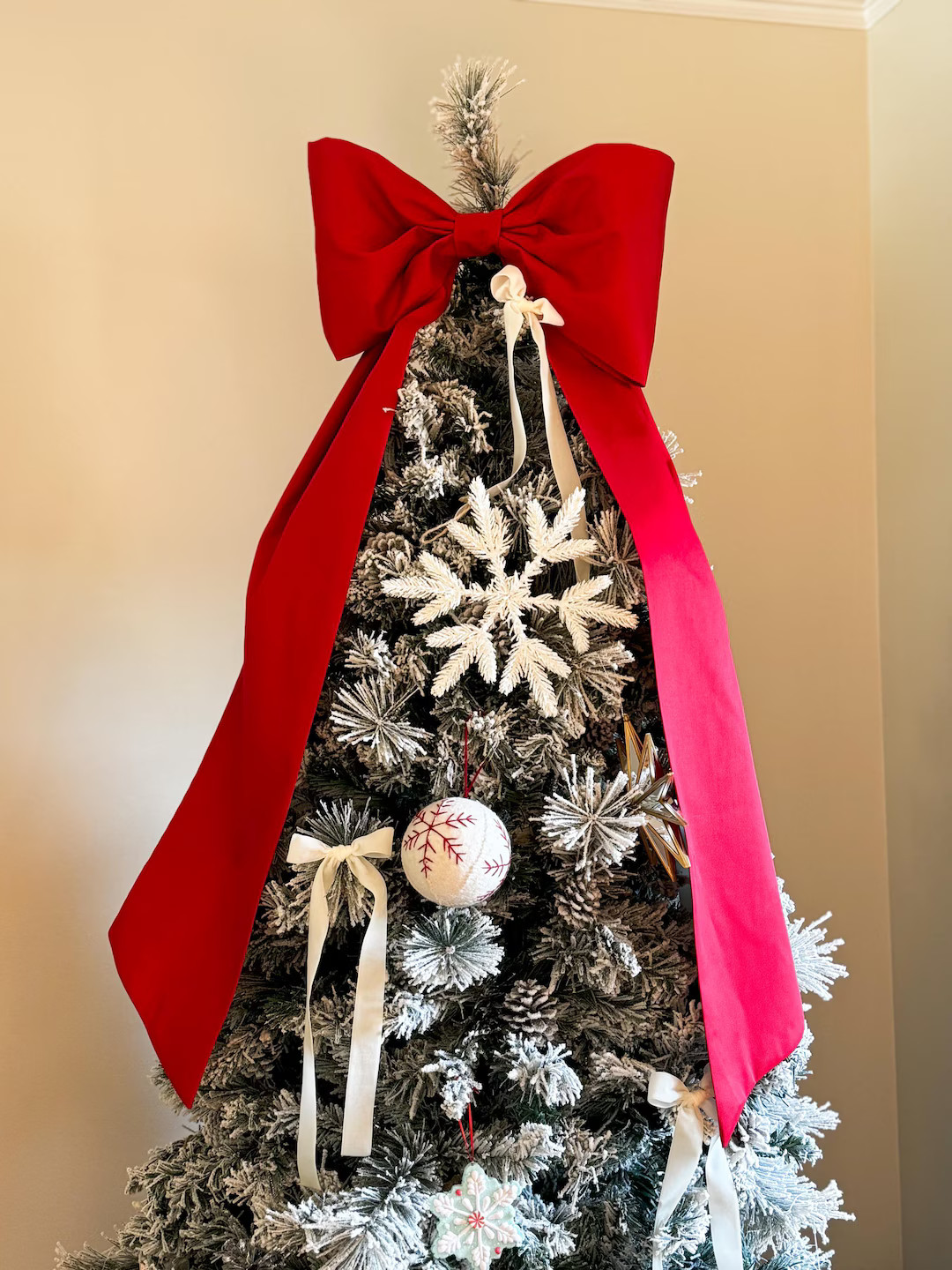 Christmas Tree Topper, Christmas Bow, Christmas Tree Bow, Christmas Decor, Christmas Tree, Tree T... | Etsy (US)