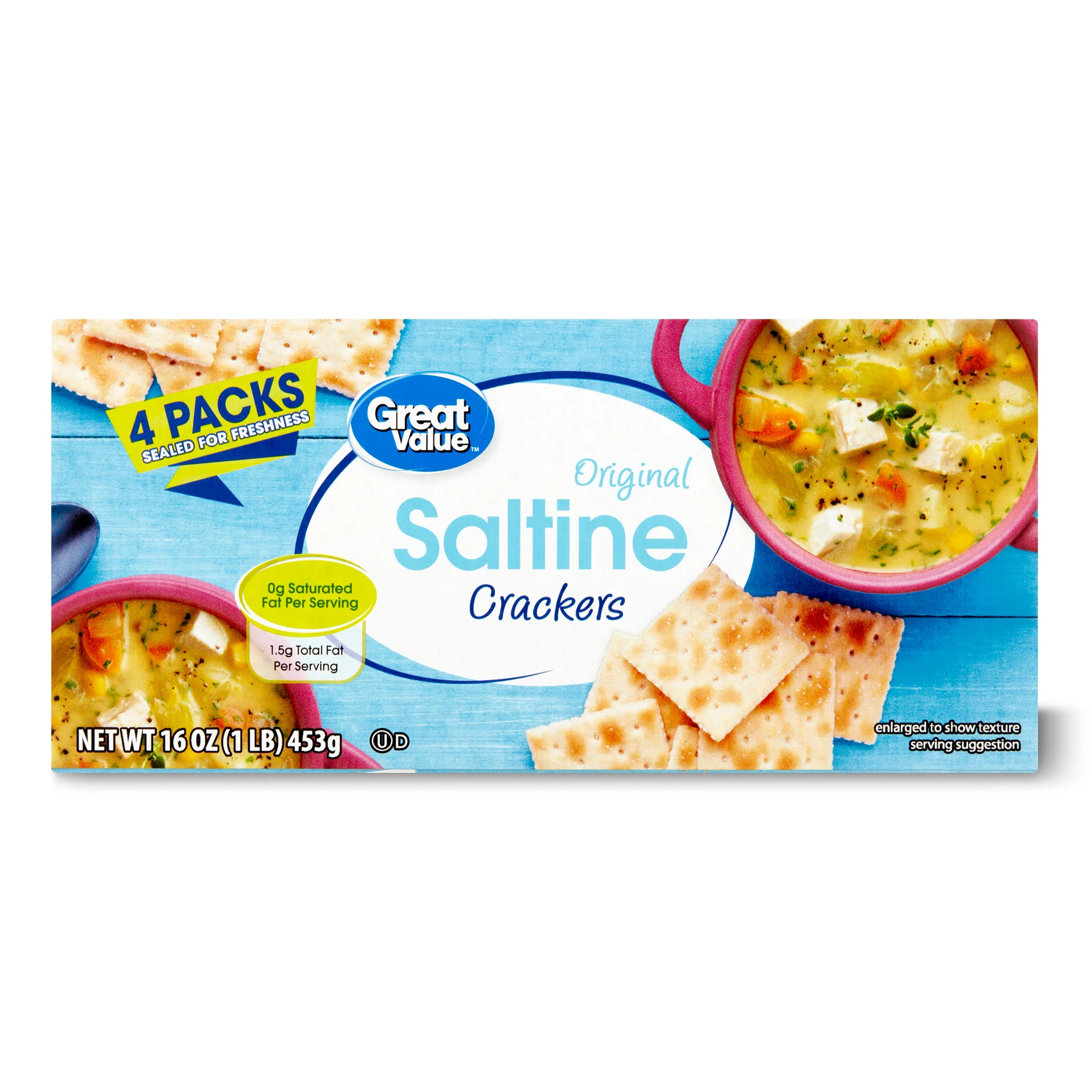 Great Value Saltine Crackers, 16 oz, 4 Count | Walmart (US)