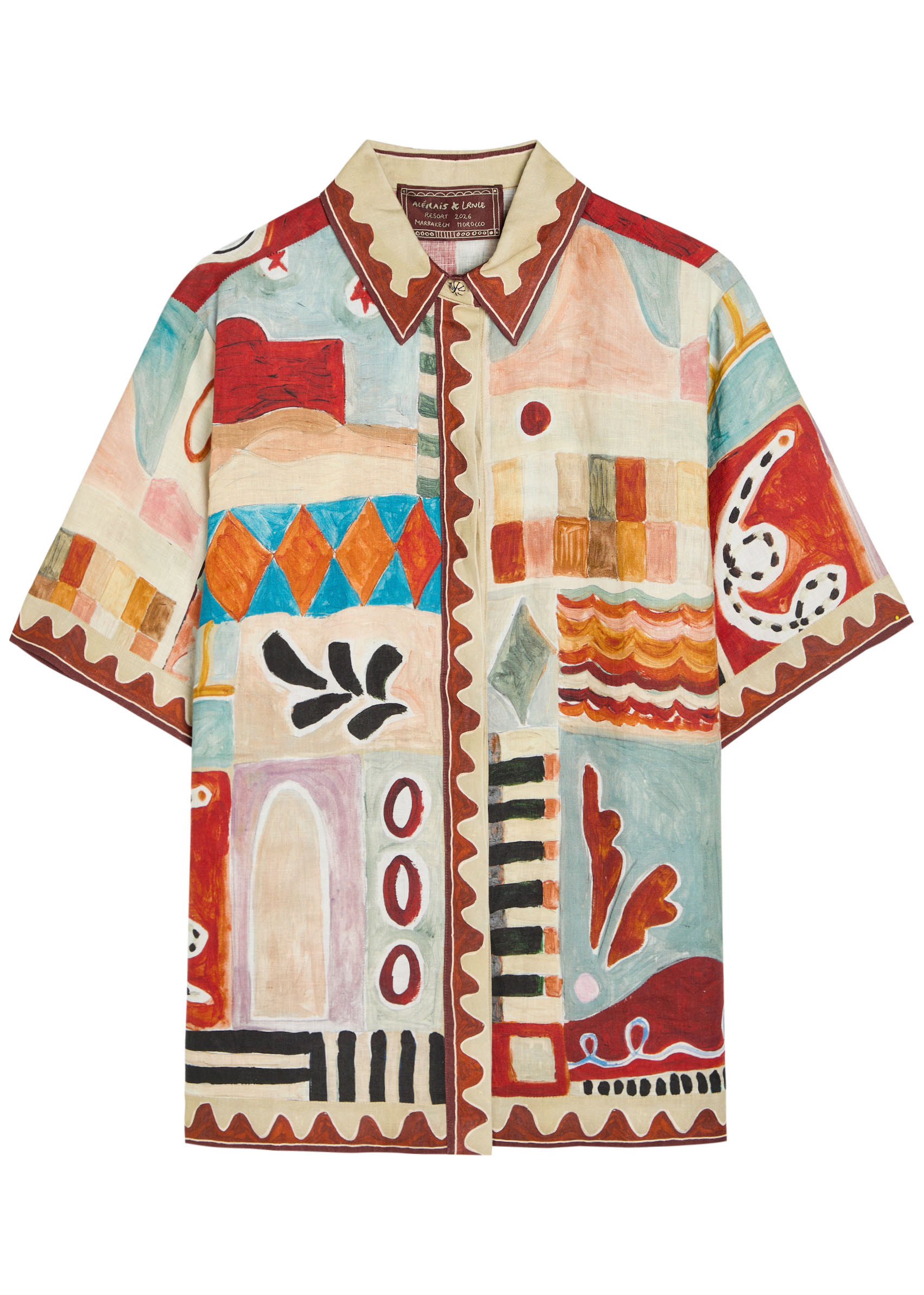 Michelle printed linen shirt | Harvey Nichols