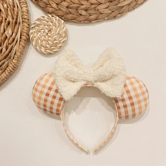 Pumpkin Spice Latte Sherpa Mouse Ears | Pumpkin Minnie Mouse Ears | Pumpkin Mickey Mouse Ears | H... | Etsy (US)
