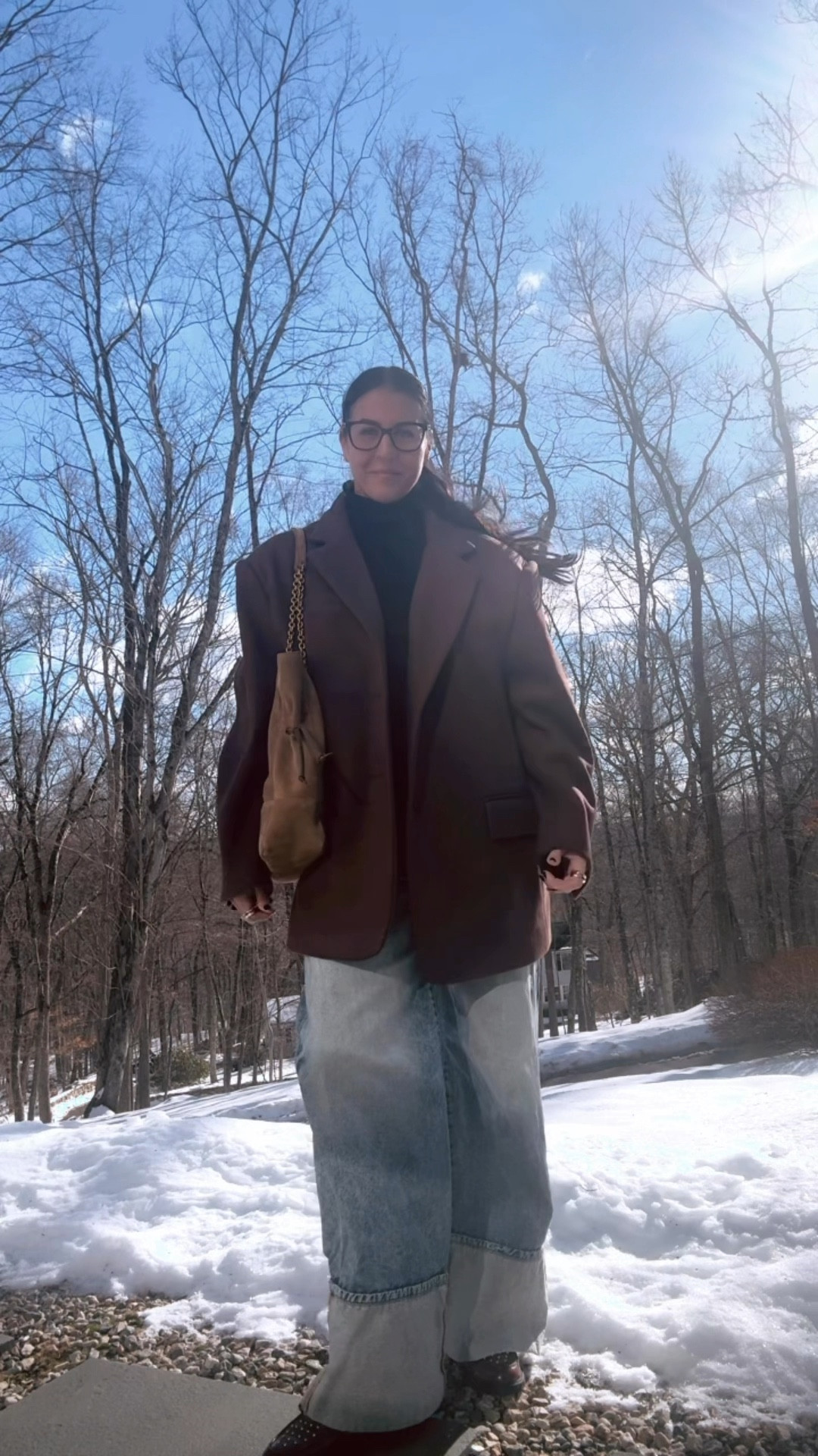 Some Great browns and suedes . Oversized blazer coat , suede tote, and cuffed denim I’m loving 🤎

#LTKOver40 #LTKStyleTip #LTKMostLoved