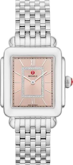 MICHELE Women's Deco II Diamond Bracelet Watch, 20mm x 43mm - 0.11 ctw | Nordstromrack | Nordstrom Rack