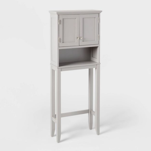 Over The Toilet Wood Linen Tower Gray - Threshold&#8482; | Target