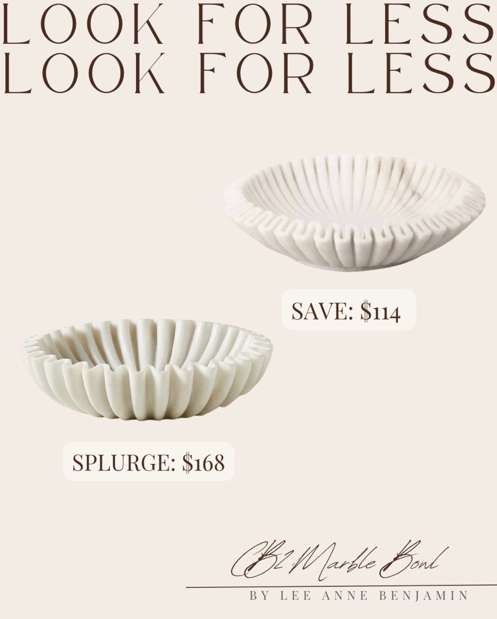 Cb2 look for less marble bowl from Amazon! #founditonamazon 

#LTKstyletip #LTKhome #LTKfindsunder100