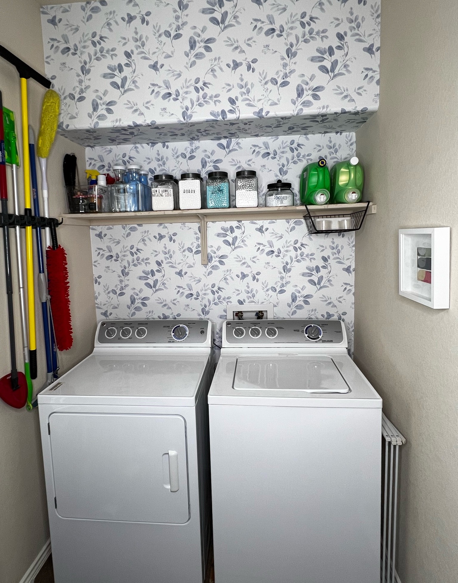 Laundry room makeover 🌼😍 I love a peel and stick wallpaper to brighten up a room. And it’s renter friendly!

#LTKhome #LTKstyletip #LTKfamily