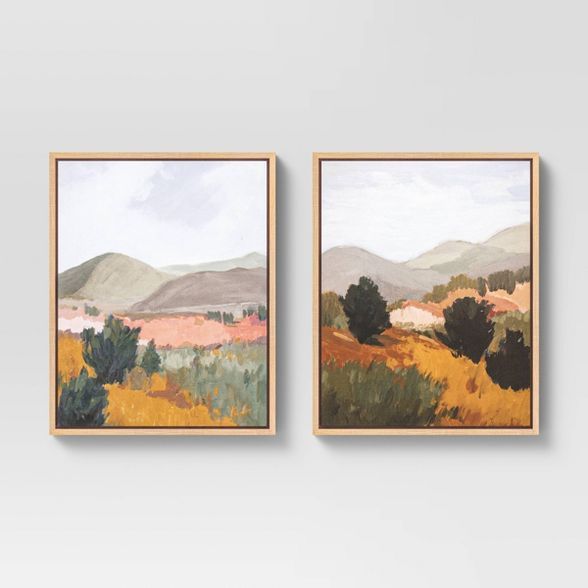 (Set of 2) 16" x 20" Back Country I & II Framed Canvas - Threshold™ | Target