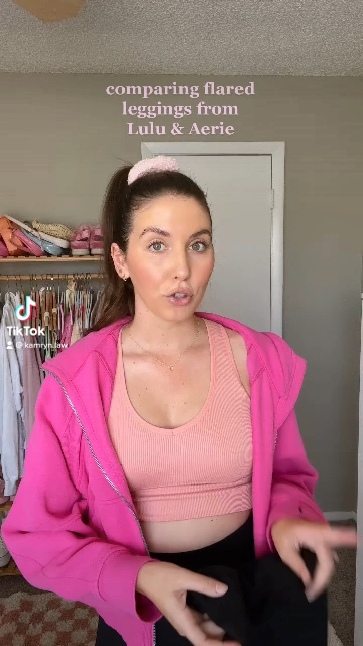 Lulu groove pant vs. Aerie crossover flares 

#LTKfit #LTKbump #LTKstyletip