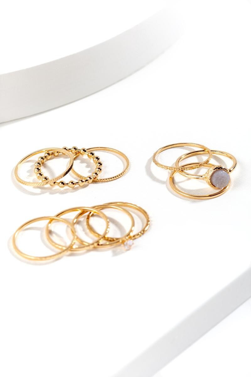Racquel Druzy Ring Set | Francesca’s Collections