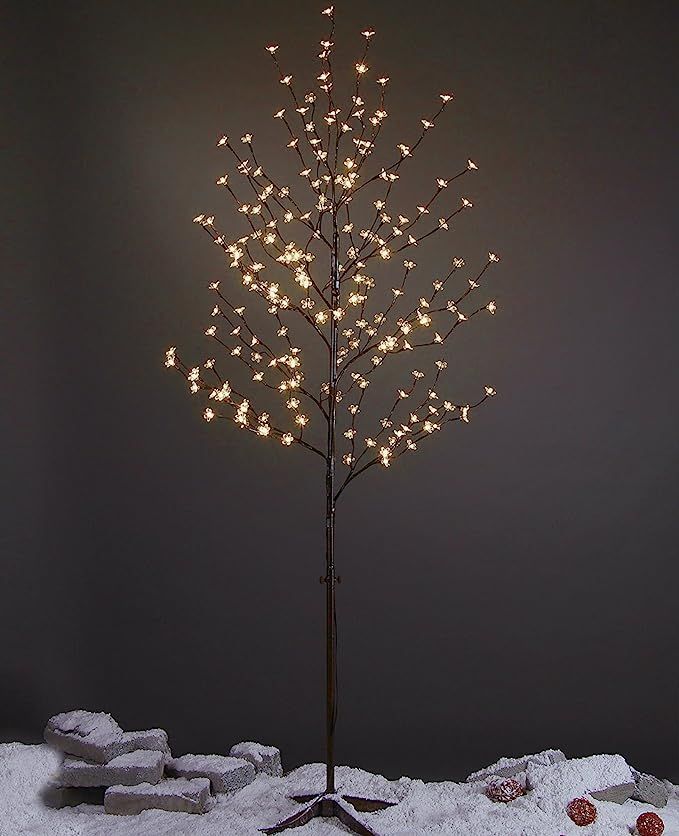 Lightshare 6.5 feet 208L LED Lighted Cherry Blossom Tree, Warm White, Decorate Home Garden, Summe... | Amazon (US)