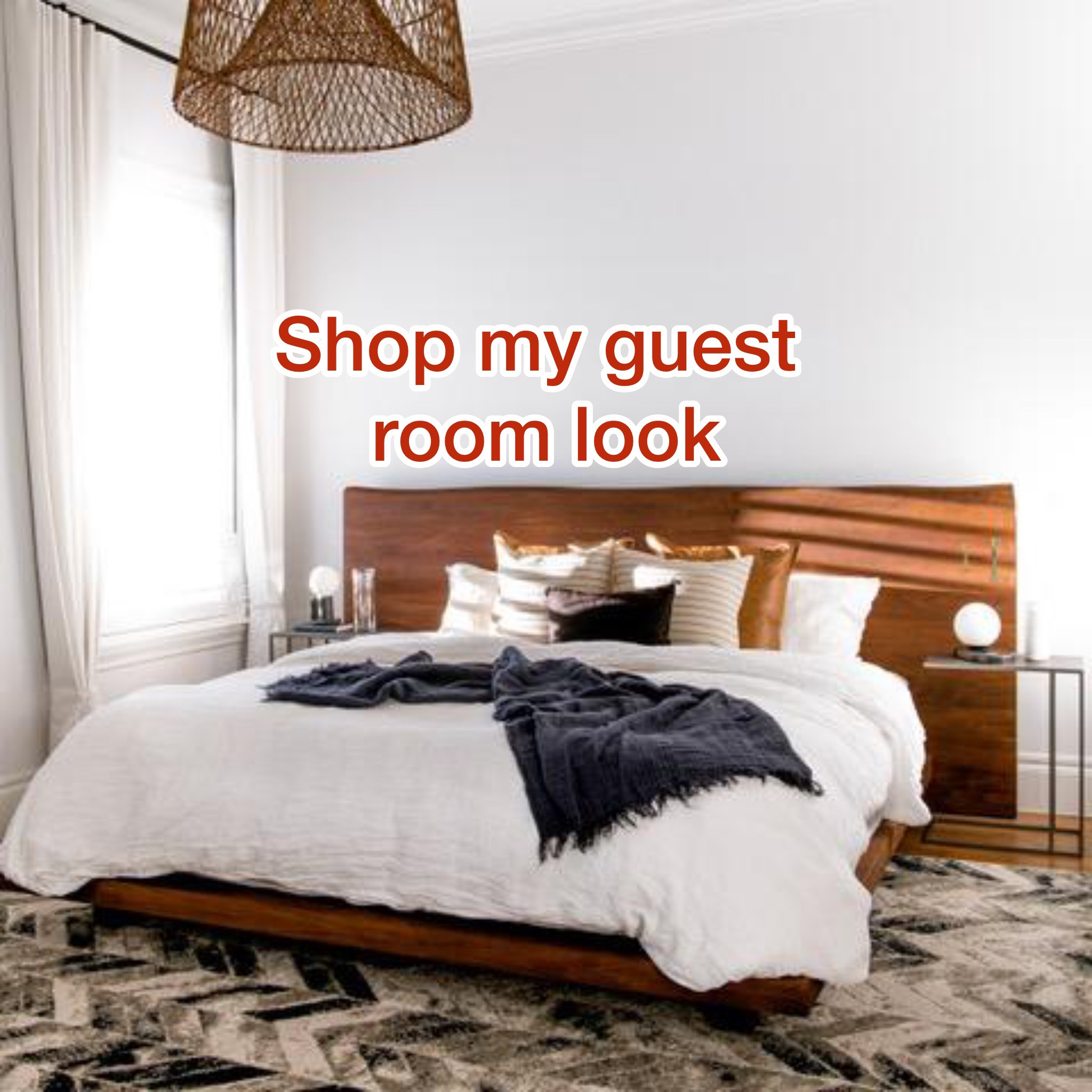 Serena & Lily and Wayfair furniture is a go to. Their communicate is really good with quality pieces.. Love the cowhide rug, the natural wood bed frame,  woven bamboo pendant. Live this bedroom look. All on sale for Presidents’ Day sale 

#LTKhome #LTKSpringSale #LTKsalealert