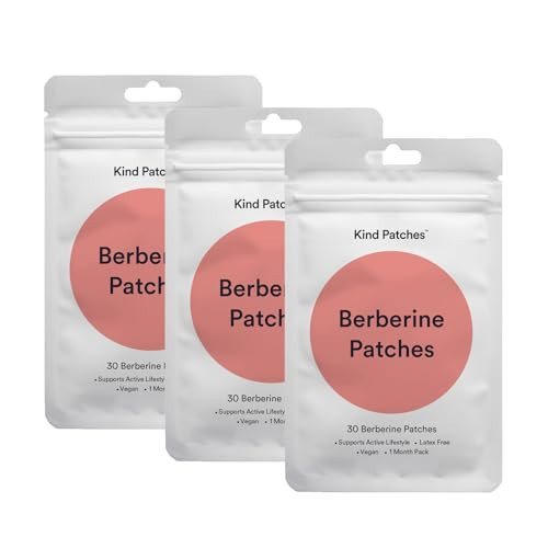 Kind Patches Berberine Patches with L Glutamine, Chromium, Pomegranate and Cinnamon - 3 Pack, 90 Patches | Amazon (US)