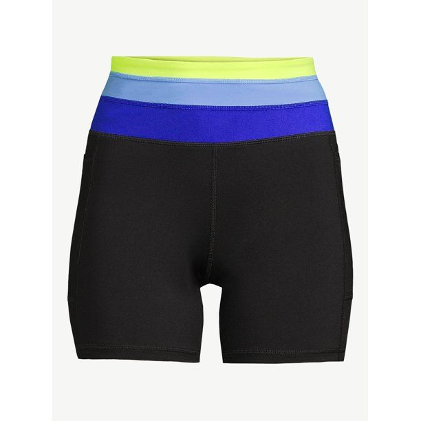 Love & Sports Women's Color Band Bike Shorts, 5” inseam | Walmart (US)
