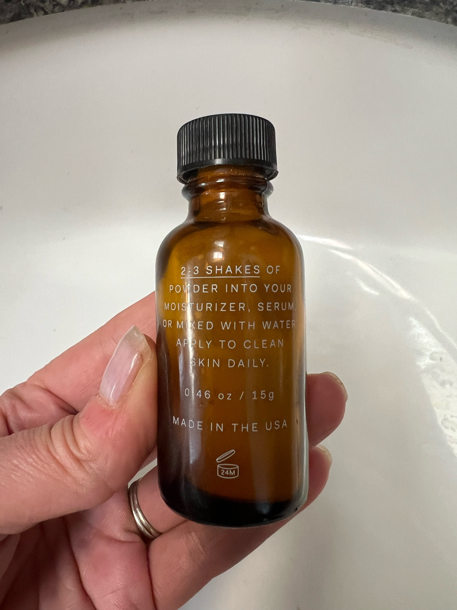 Topical vitamin c for your face. This powder form keeps its concentration and stability. I mix in my palm w/ a few spritzes of Claudelie’ grape water to activate and spread over my face. One bottle will last 3-4 months w/ daily use. 

#LTKover40 #LTKbeauty