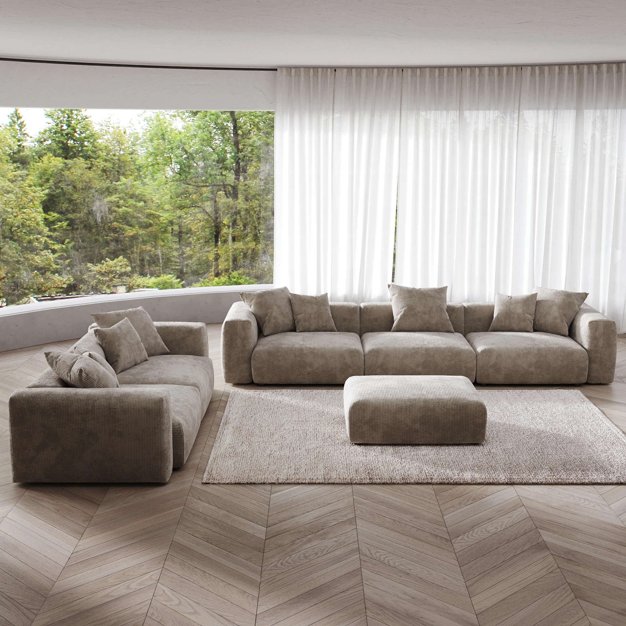 3PCS Modern Couch Set Living Room Furniture Set | Bed Bath & Beyond