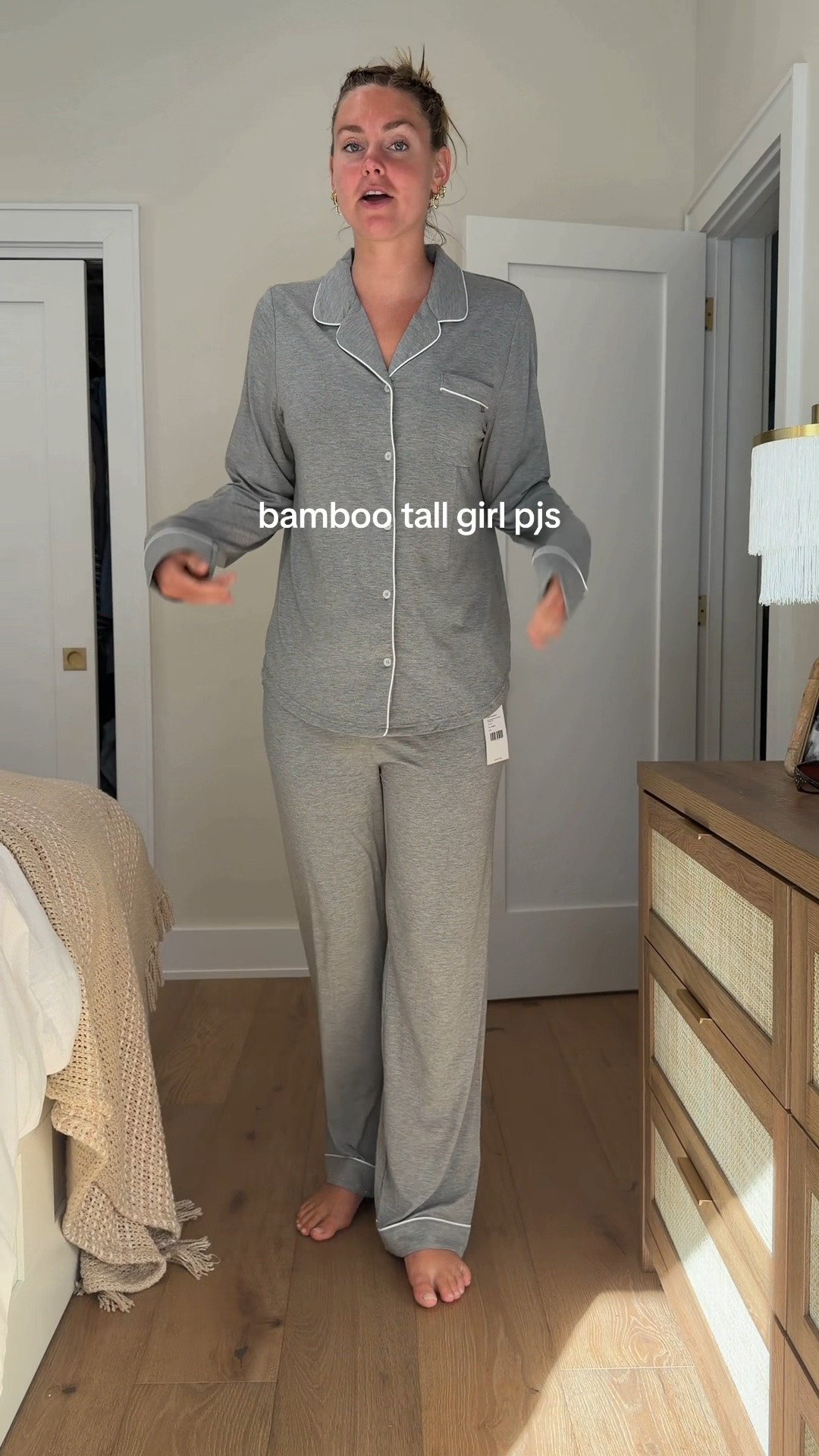 Which color would you pick: Grey, Navy, Blossom, Olive, Lilac, or Blue? 👀

Girls know the struggle of finding cute pajamas that actually look full-length on long legs. Somehow “full length” has a habit of turning into cropped the second you’re tall. And don’t even get me started on long sleeves becoming accidental ¾ sleeves. 😂

This Bamboo Pajama Set from @cozyearth caught my attention because the pants actually have that long, relaxed fit we want, and the matching button-up looks soft, comfy, and polished enough for slow mornings at home. The bamboo stretch-knit fabric is designed to feel lightweight, breathable, and moisture-wicking too. ✨

Comment SHOP and I’ll send you where to find them. 💌

Follow @kristinanicoletall for more tall girl finds, long-leg-friendly outfits, and women’s wardrobe finds that actually make sense.

Tallgirlstyle Tallgirls Tallgirlapproved Longlegs Tallwomen Tallgirlproblems Womensfashion Womensstyle Pajamas Loungewear Cozygirlstyle Tallgirlfinds BambooPajamas Girlsfashion @Cozy Earth  @amazon