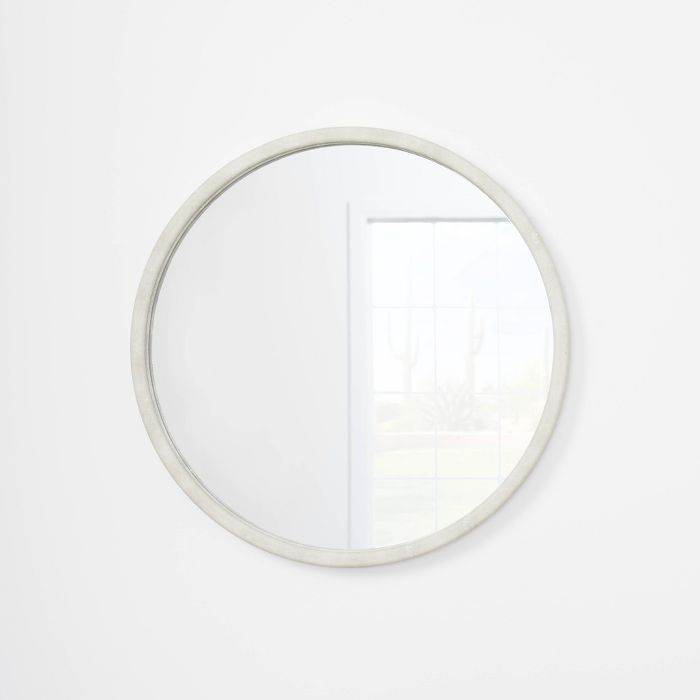 30" Faux Shagreen Round Mirror - Threshold™ designed with Studio McGee | Target