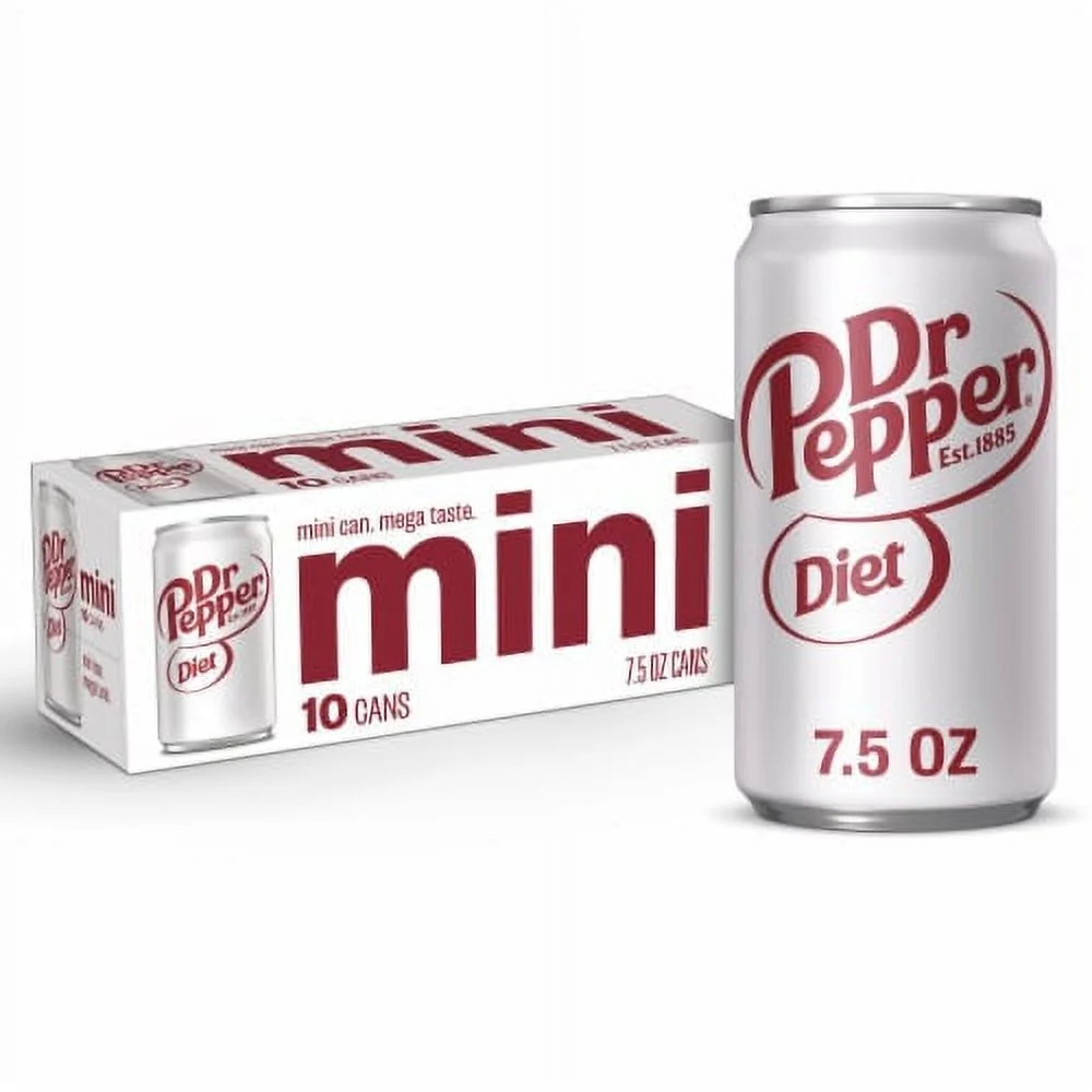Dr Pepper Diet Mini Cans - 7.5 fl oz - 10 cans | Walmart (US)