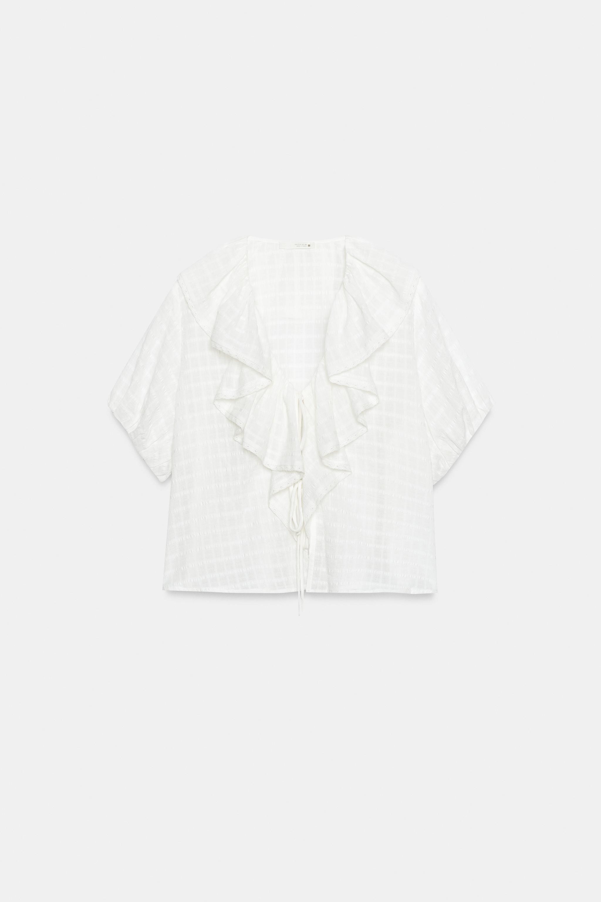BLOUSE \u00c0 VOLANTS ET LACETS | Zara US