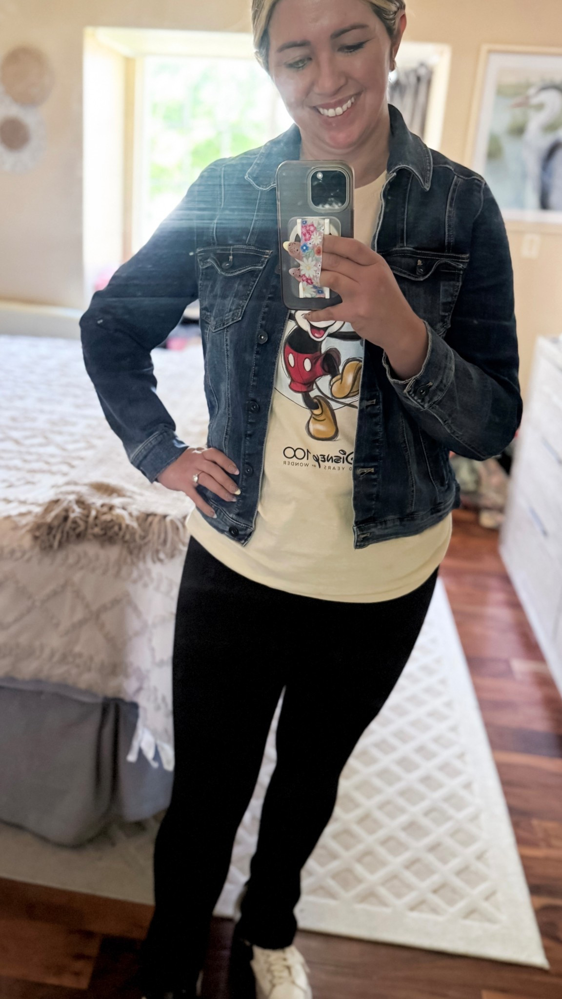 Monday casual look! Leggings + graphic tee + denim jacket = perfection 🫶🏻

#LTKgrwm #LTKootd #LTKdayinmylife