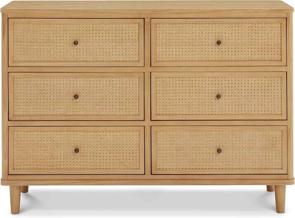 Namesake Marin with Cane 6 Drawer Dresser in Honey and Honey Cane | Amazon (US)