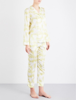 Deco Palm stretch-silk pyjama set | Selfridges
