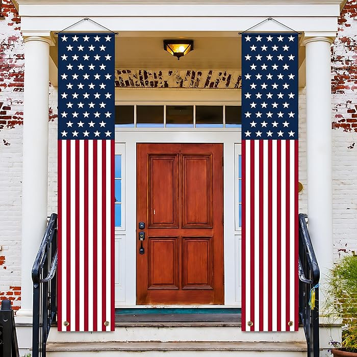 OHOME 4th of July Decorations - American Flag Porch Banner for Memorial day Decorations - Patriot... | Amazon (US)