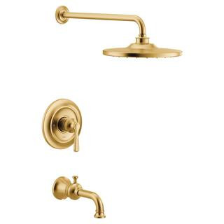 Colinet M-CORE 3-Series 1-Handle 1-Spray Tub and Eco-Performance Shower Trim Kit in Brushed Gold ... | The Home Depot