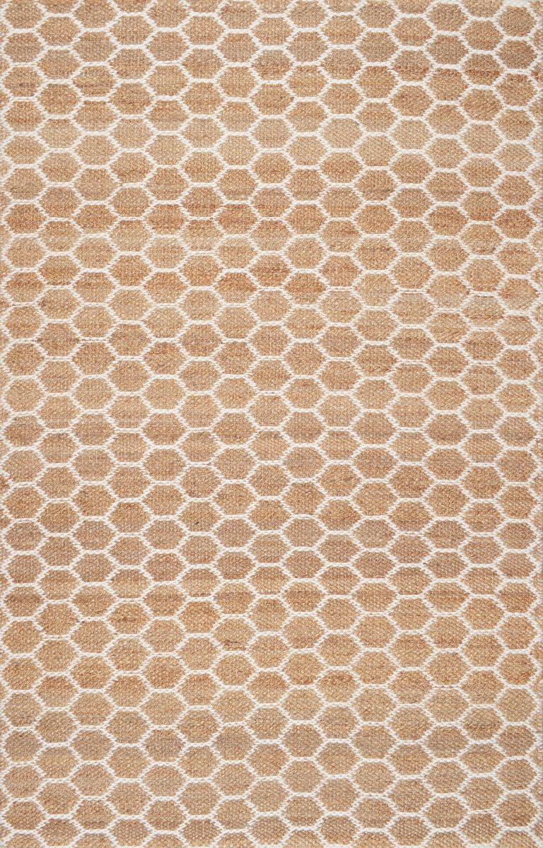 Natural Hand Woven Jute Reversible Honeycomb 7' 6" x 9' 6" Area Rug | Rugs USA