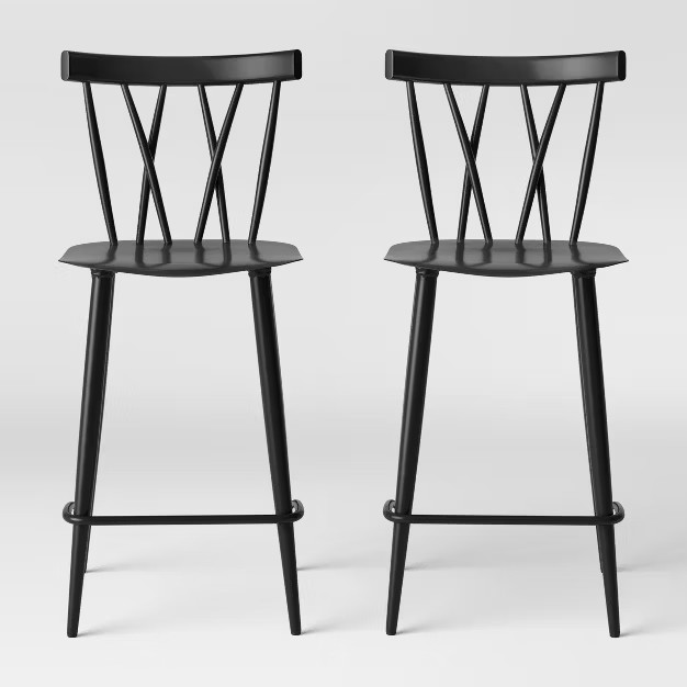 Set of 2 Becket Metal X Back Counter Height Barstool - Project 62™ | Target