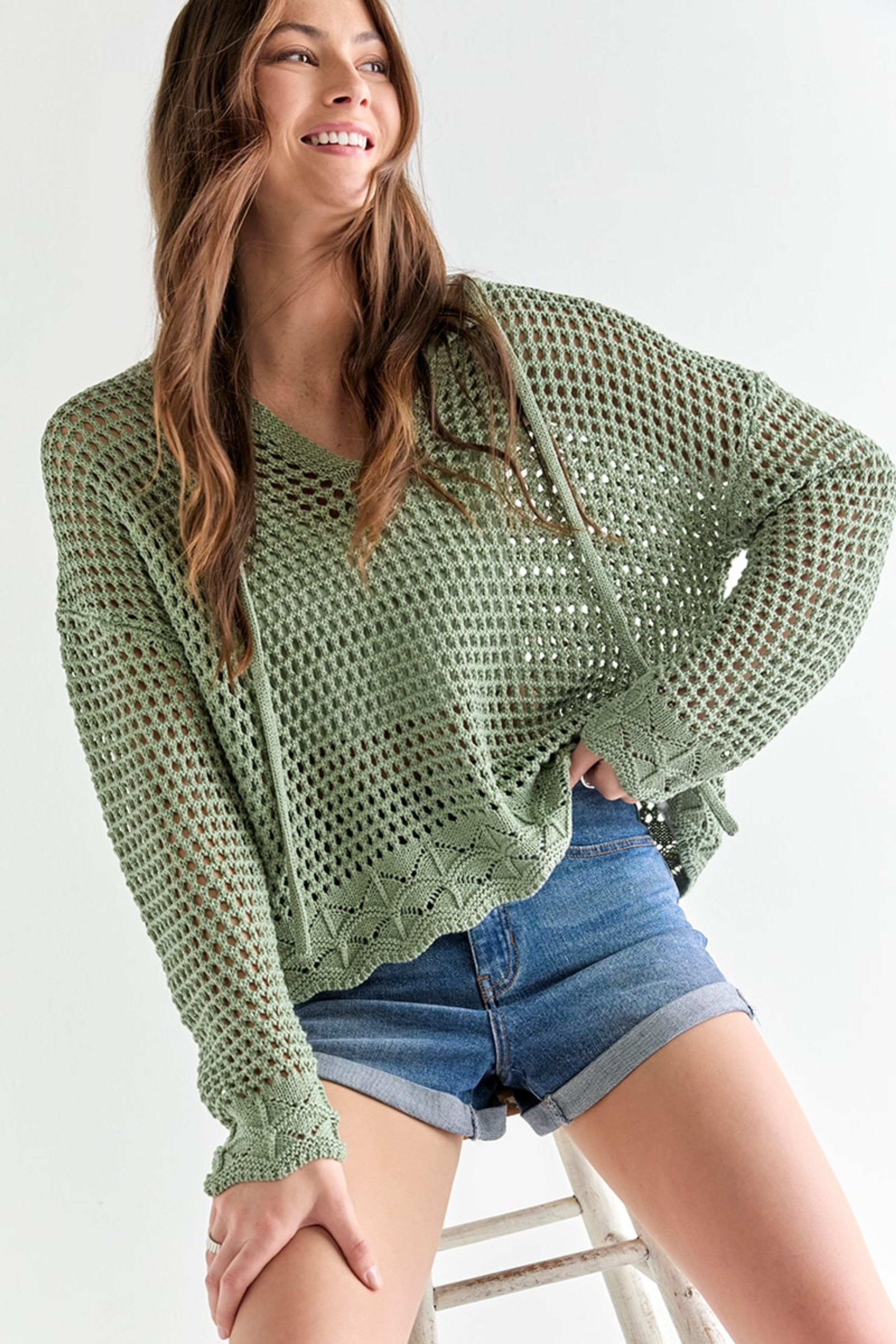 Deonne Tie Front Pullover | Francesca's