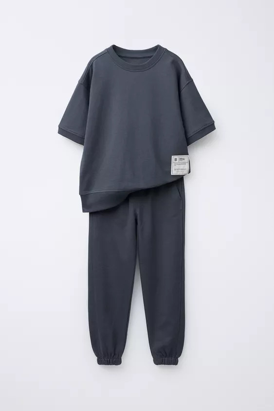 LABEL SWEATSHIRT AND JOGGER SET | Zara US