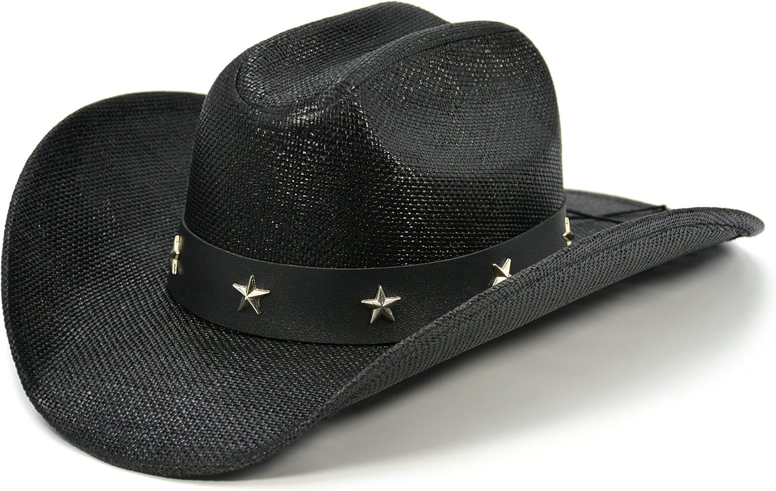 FLUFFY SENSE. Cowboy Hat for Women and Men - Straw Cattleman Crease Western Hats with Upgrade 4 i... | Amazon (US)