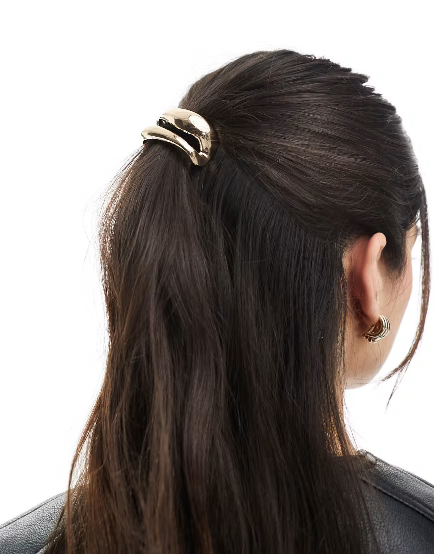 ASOS DESIGN hairband cuff with minimal detail in gold tone | ASOS (Global)