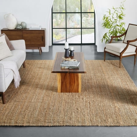 Well Woven Respite Natural Color Hand-Woven Chunky-Textured Jute Area Rug 5x8 (5 x 7 6 ) | Walmart (US)