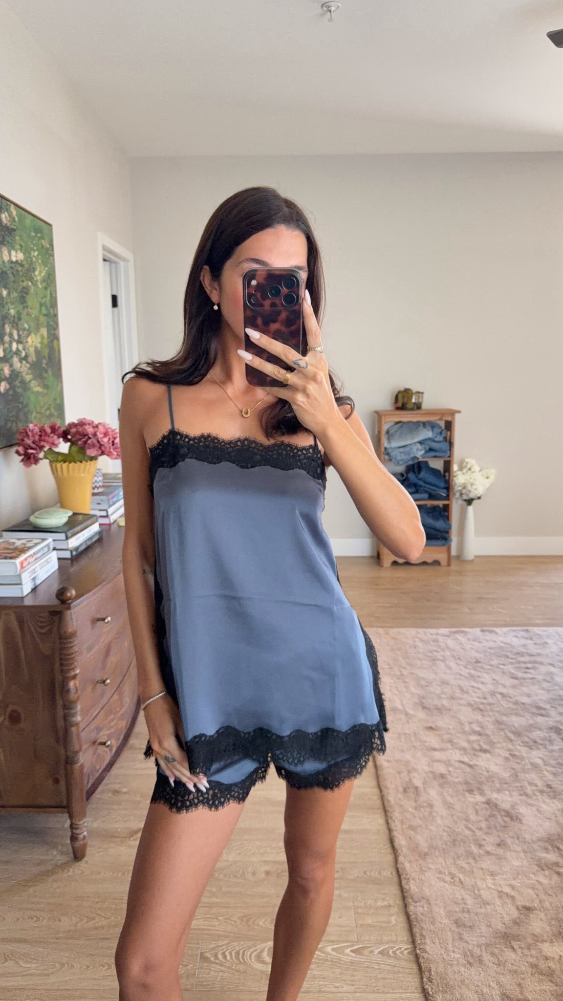@Aritzia  summer sale outfit !! Serif Satin Camisole in XS and Whimsy Satin Short in XS #aritziapartner