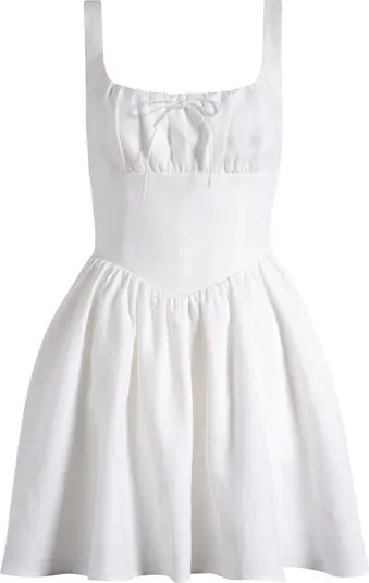Daria Linen Corset Minidress | Nordstrom