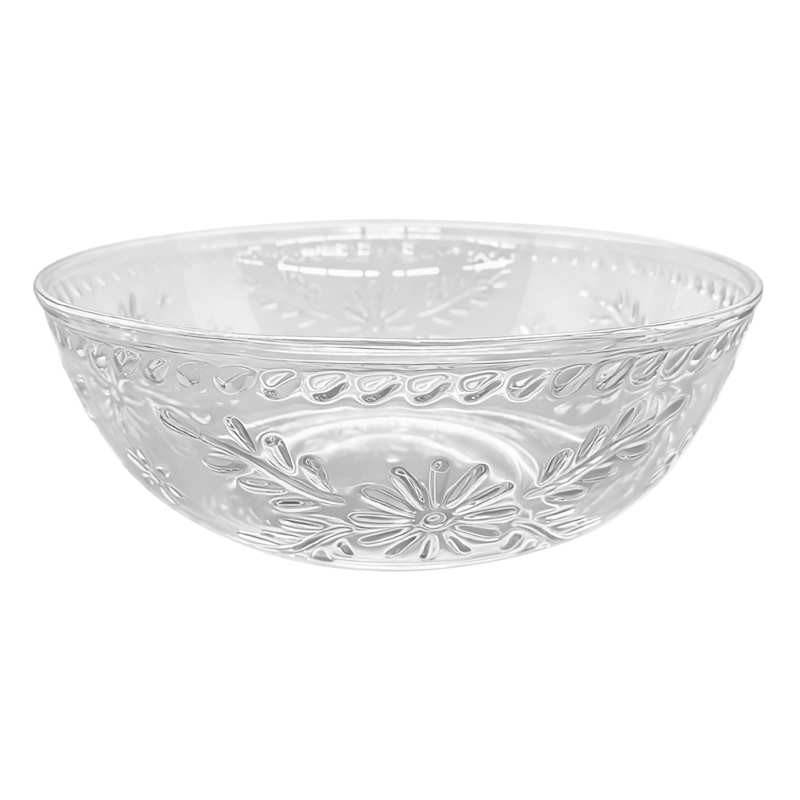 Acrylic Clear Embossed Serve Bowl | At Home