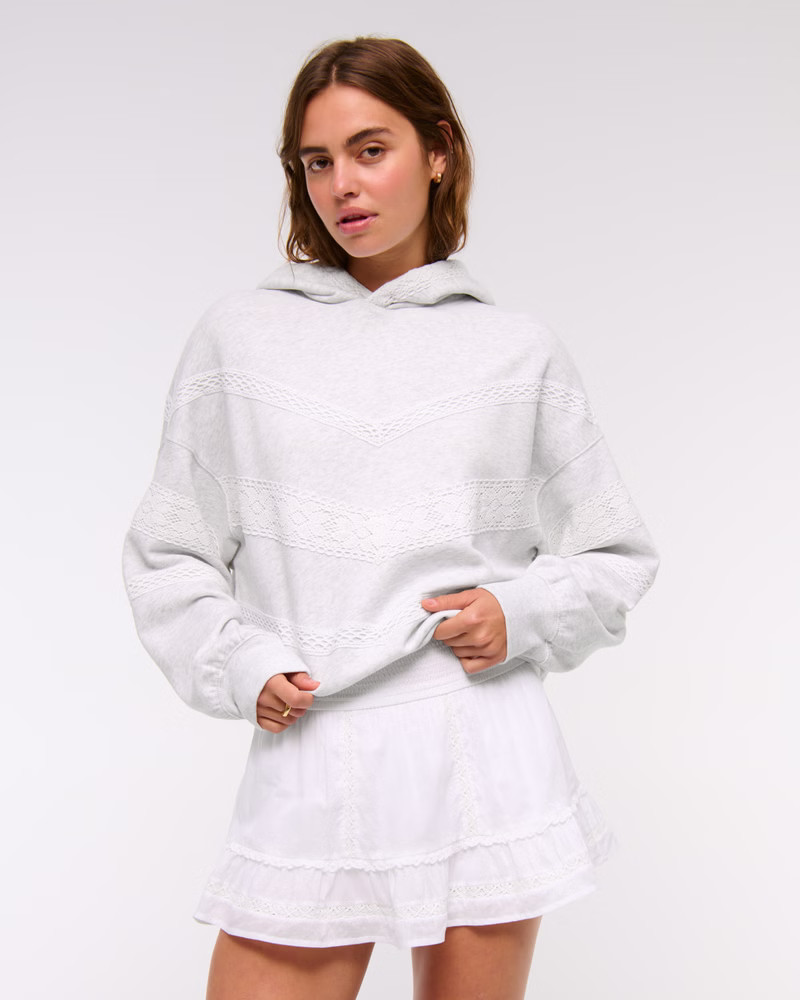 Flirty Lace-Trim Mini Skort | Abercrombie & Fitch (US)