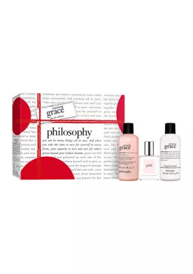 philosophy Women's 3-Piece Amazing Grace Eau de Toilette Holiday Mini Gift Set - $53 Value | Belk