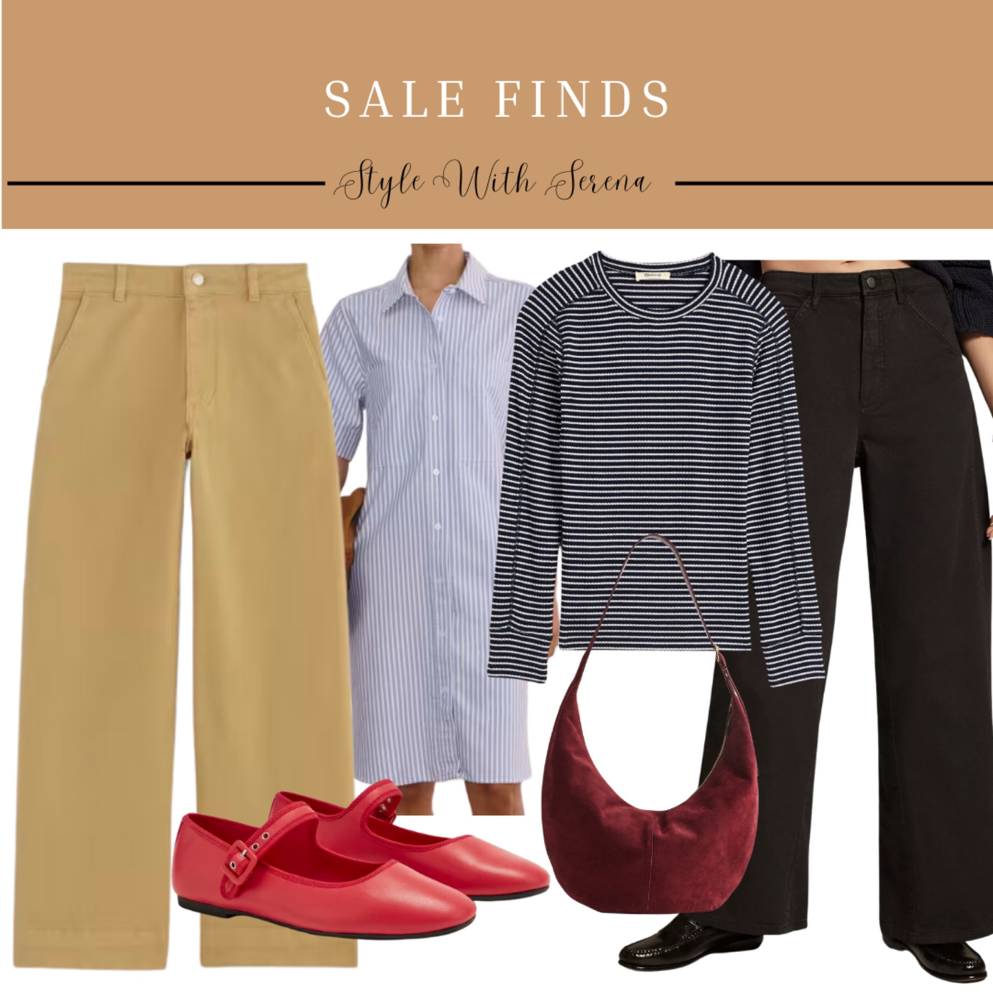 Presidents’ Day sale, sale finds, red flats, handbag, jeans, denim, black pants, pants, tee, blouse, dress, stripe blouse, stripe dress 

#LTKStyleTip #LTKSaleAlert #LTKFindsUnder100