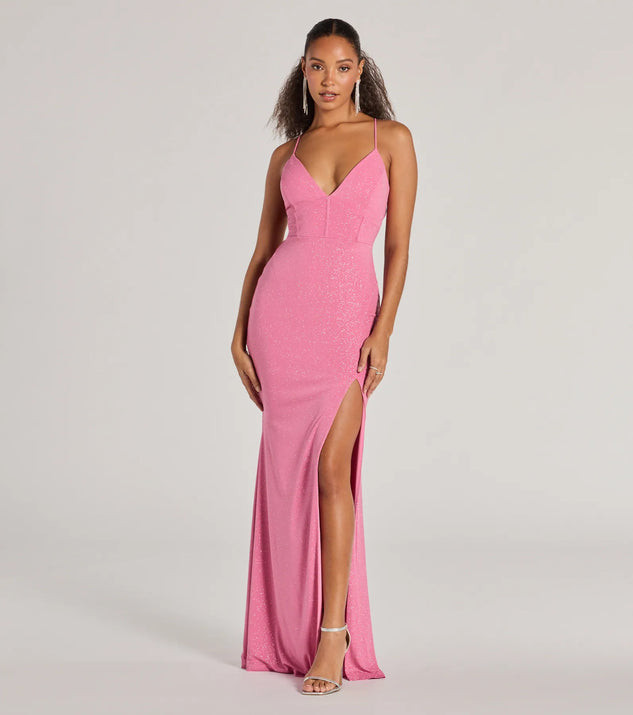 Sariah Lace-Up Glitter Knit Mermaid Dress | Windsor Stores