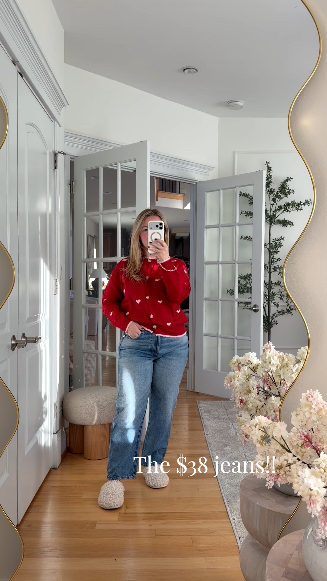 The $38 jeans that impressed me and cutest heart cardigan! They have a great fit, and remind me of the expensive $$$ version. Wearing size 8. 

@target #targetstyle #target #jeans #targetfinds #ootd #outfit @amazon #founditonamazon #amazonfashion 

#LTKootd #LTKFindsUnder50 #LTKgrwm