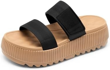 DREAM PAIRS Women's Platform Slip on Adjustable Sandals Lightweight Comfortable Non-Slip Vacation... | Amazon (US)