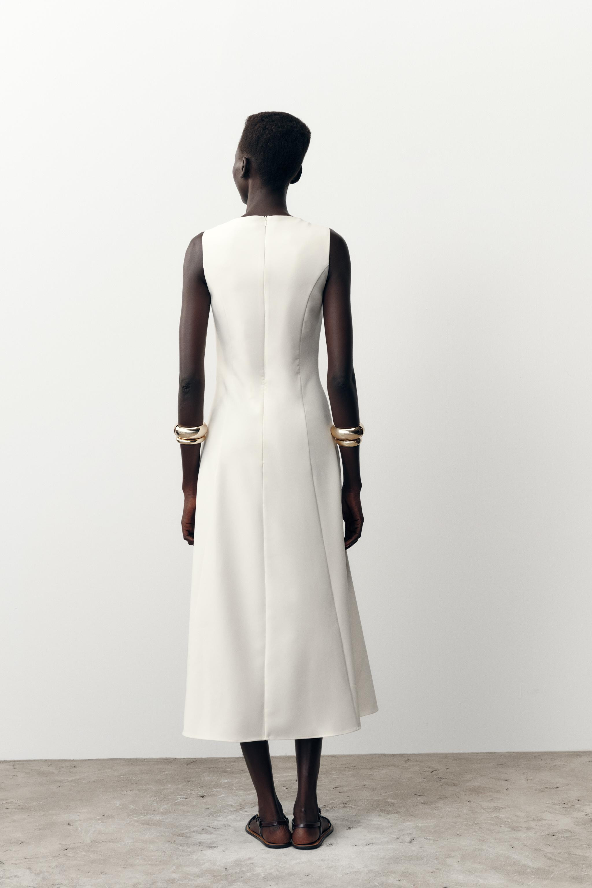 MIDI DRESS WITH BELT | Zara UK