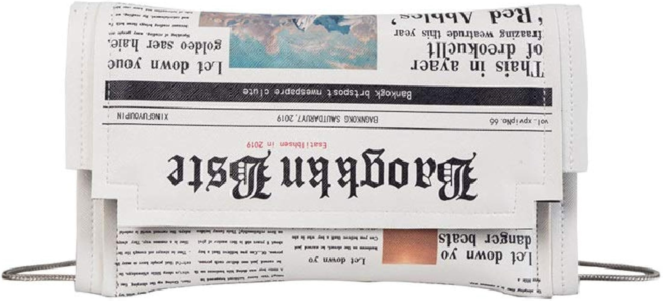 moderngenic 'Newspaper' Handbag, Fashion Envelope Clutch, Cross-body Shoulder Purse, Soft PU Leat... | Amazon (US)